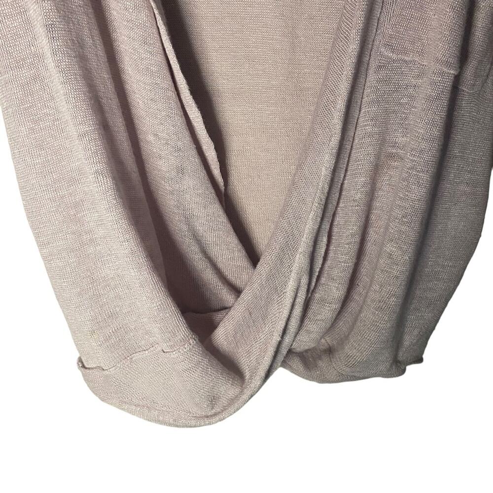 Wrap London 100% Linen Draped Surplice Sweater Women’s Size Small Blush Pink - Picture 4 of 6